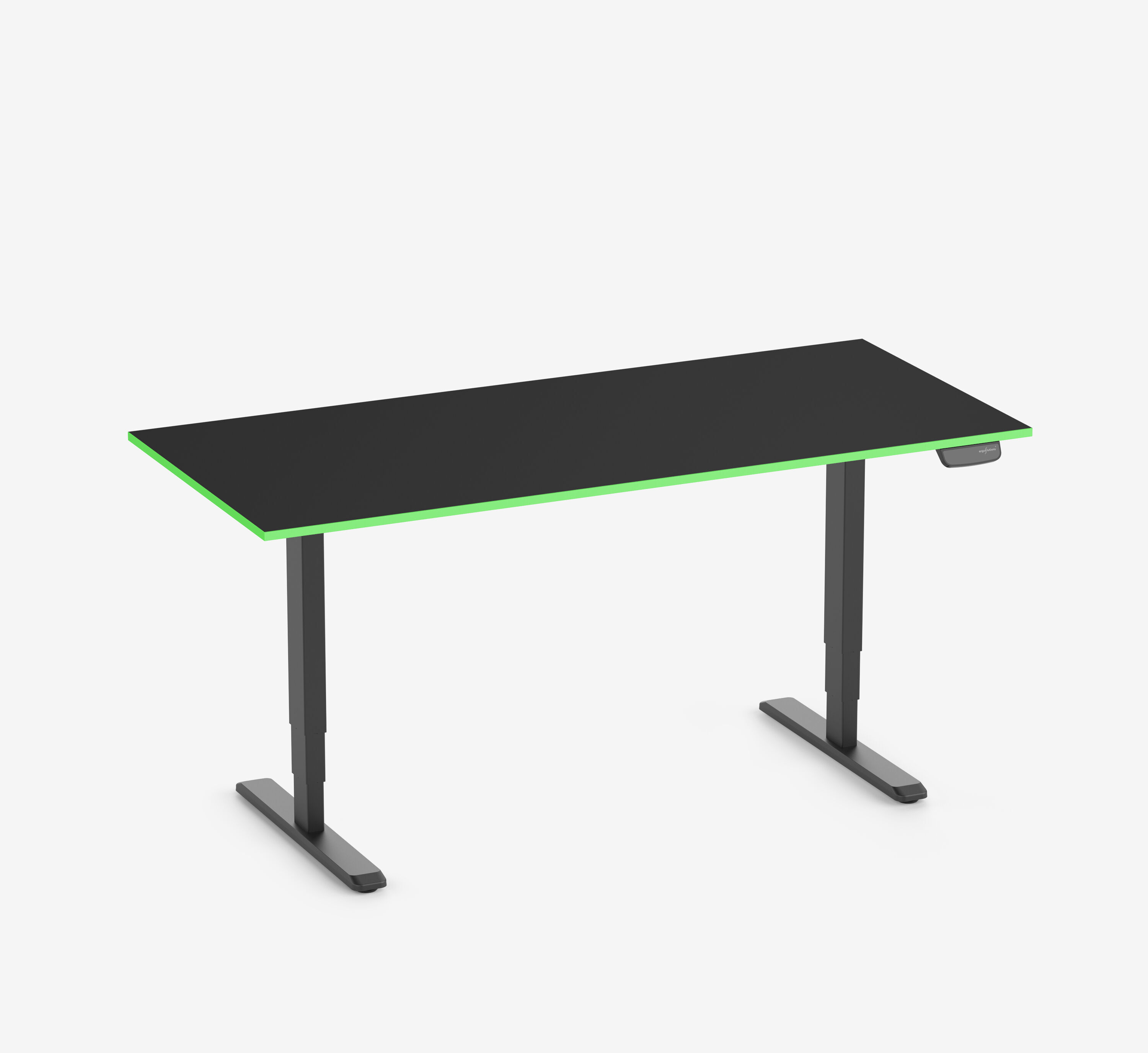 Scrivania da gaming PRIMUS Rettangolare, Nero Classic Acid Green 180x80