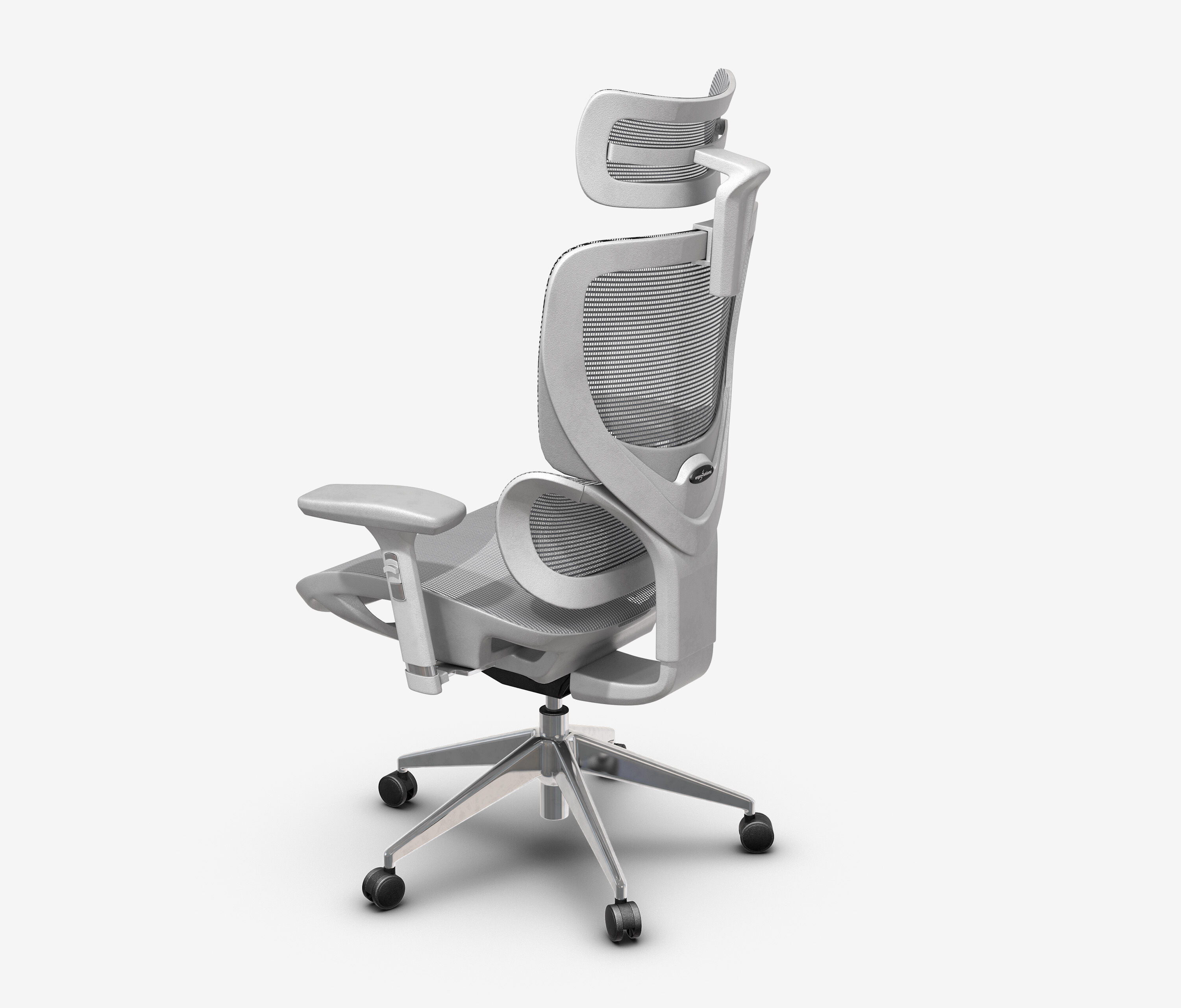 Sedia da ufficio girevole SENTA FX Mesh Normale Grigio Argento
