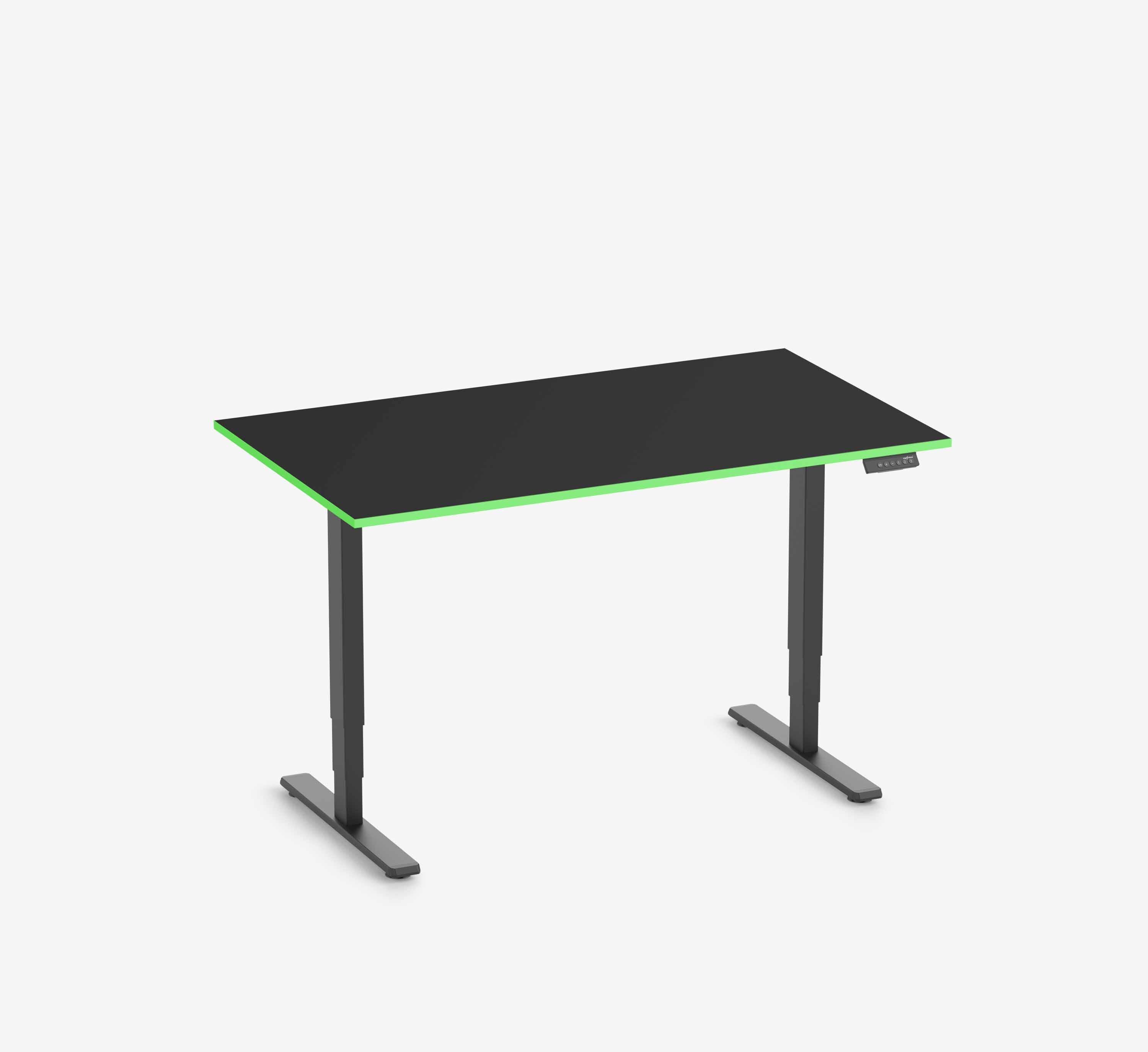Scrivania da gaming FOKUS Nero 140x80 Rettangolare Acid Green