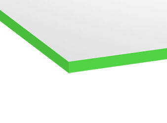 Scrivania da gaming PRIMUS Cockpit, Bianco Silk-Touch Acid Green 180x80