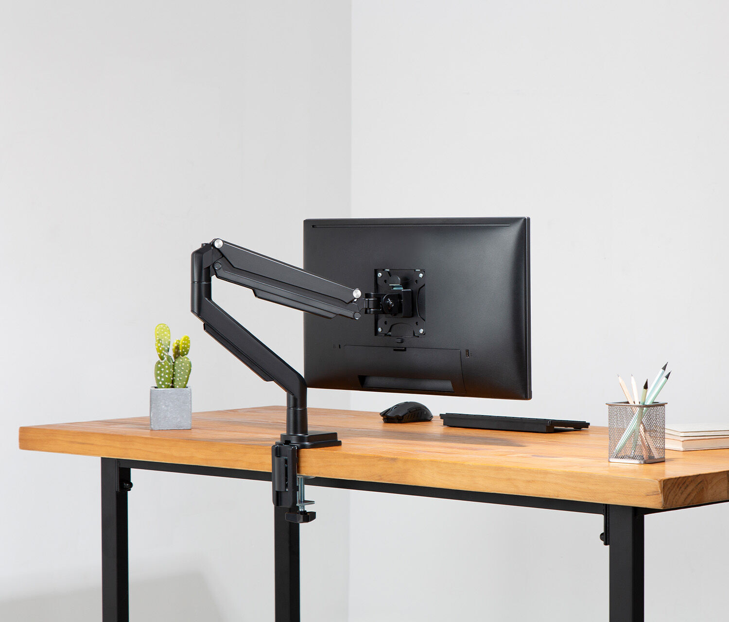 Braccio per monitor singolo a gas - nero