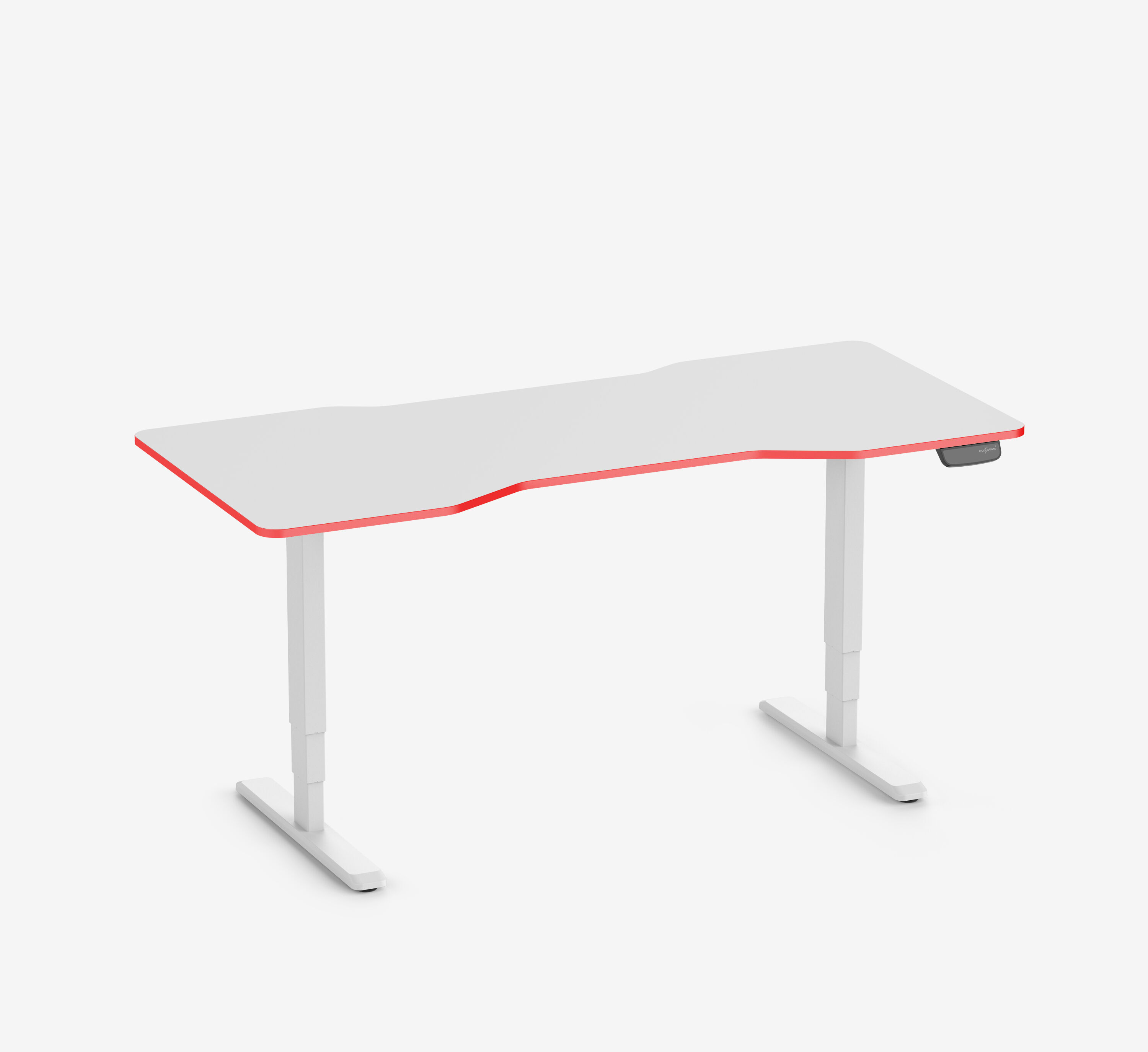 Scrivania da gaming PRIMUS Cockpit, Bianco Classic Fire Red 180x80