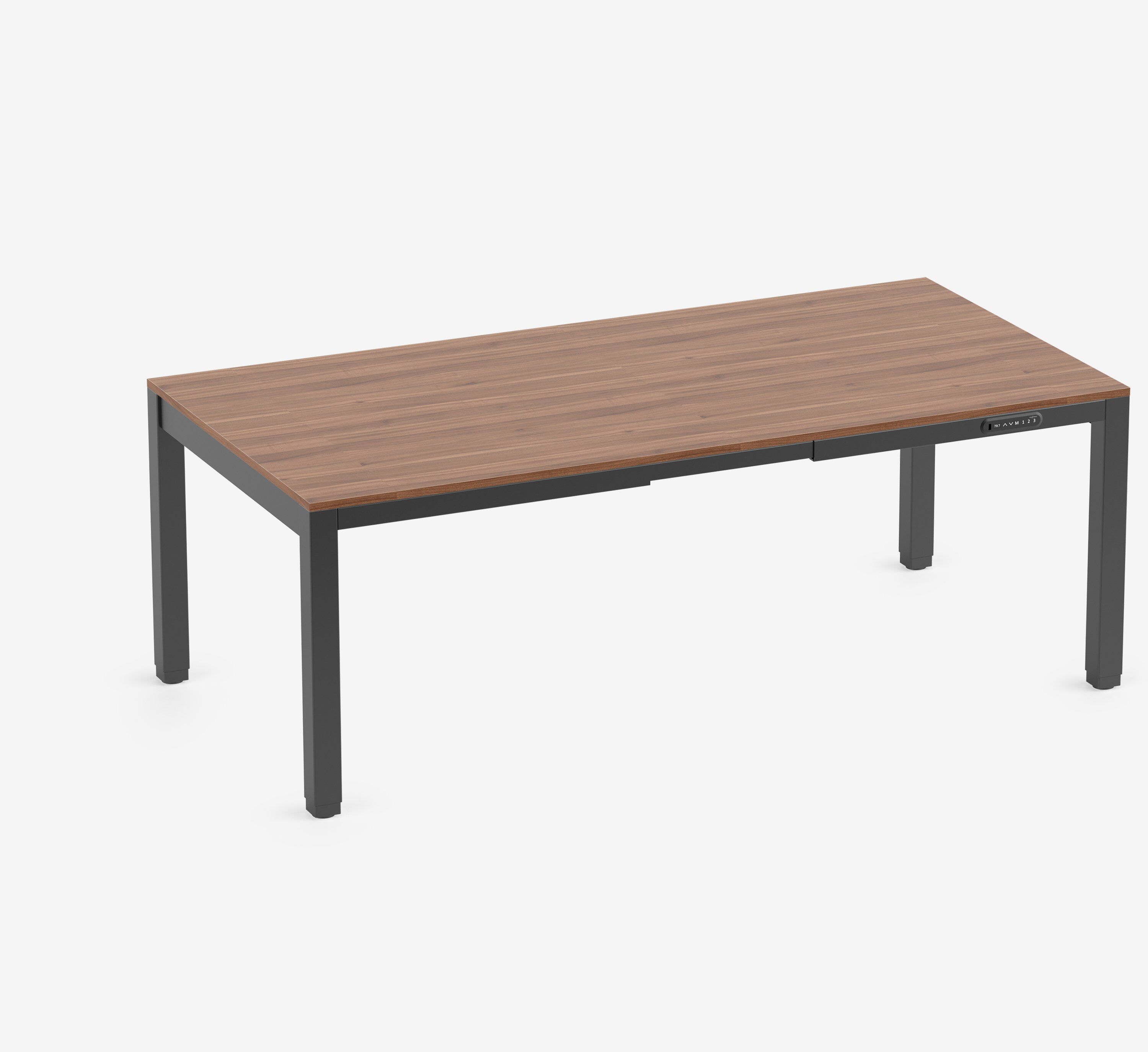 Scrivania PRIMUS a 4 gambe Nero Noce 2000 x 1000 x 25 mm