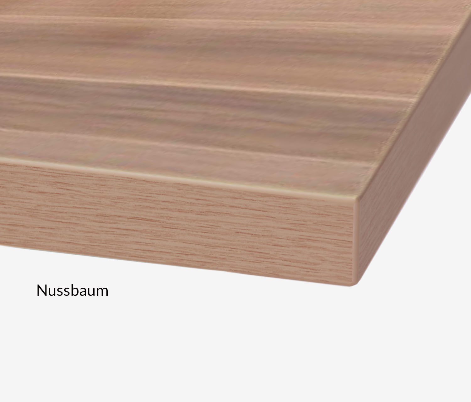 Piano sagomato in melamina Noce, 1600 x 800/1000 x 25 mm