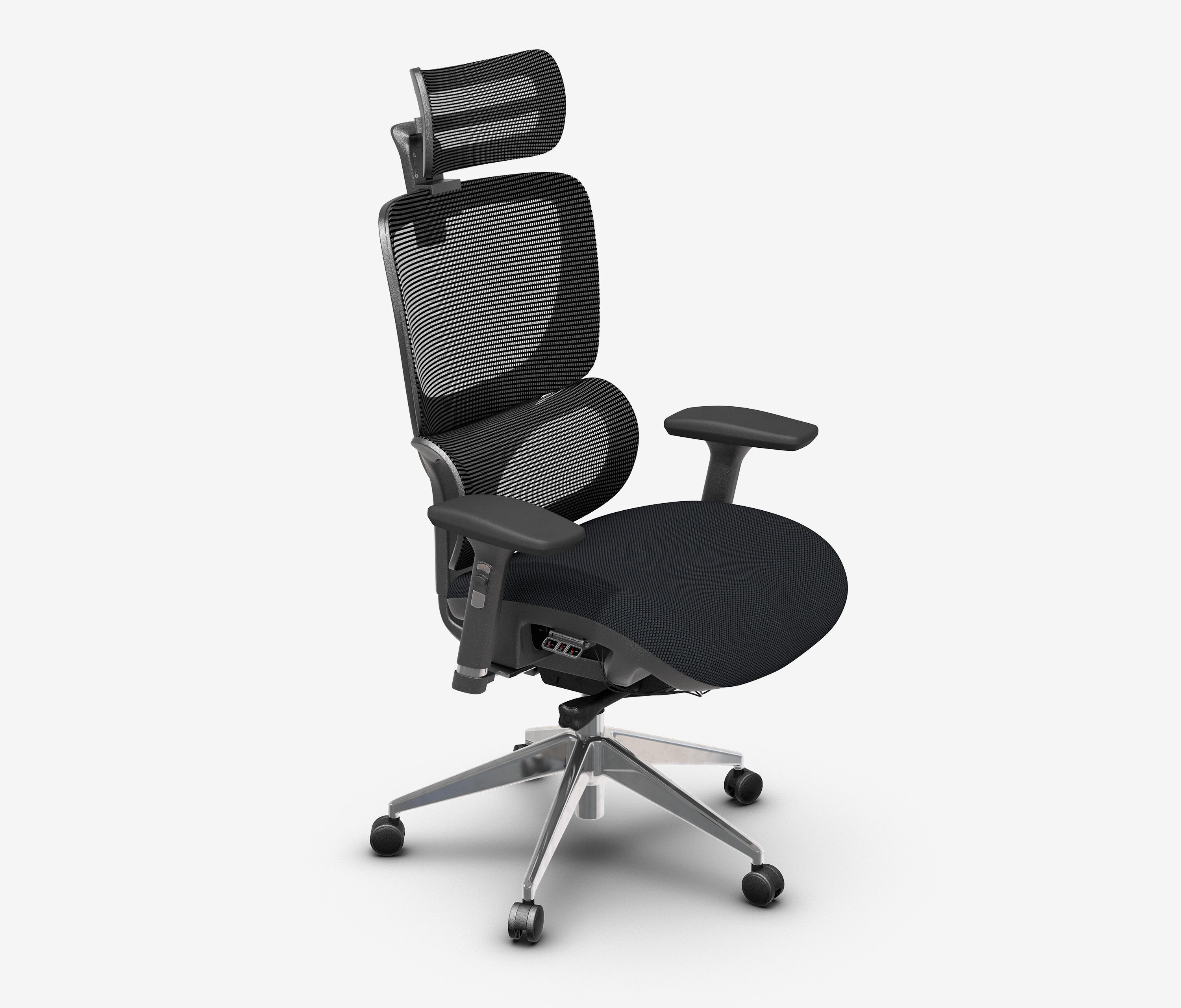 Sedia da ufficio girevole SENTA FX Bassa Nero Argento