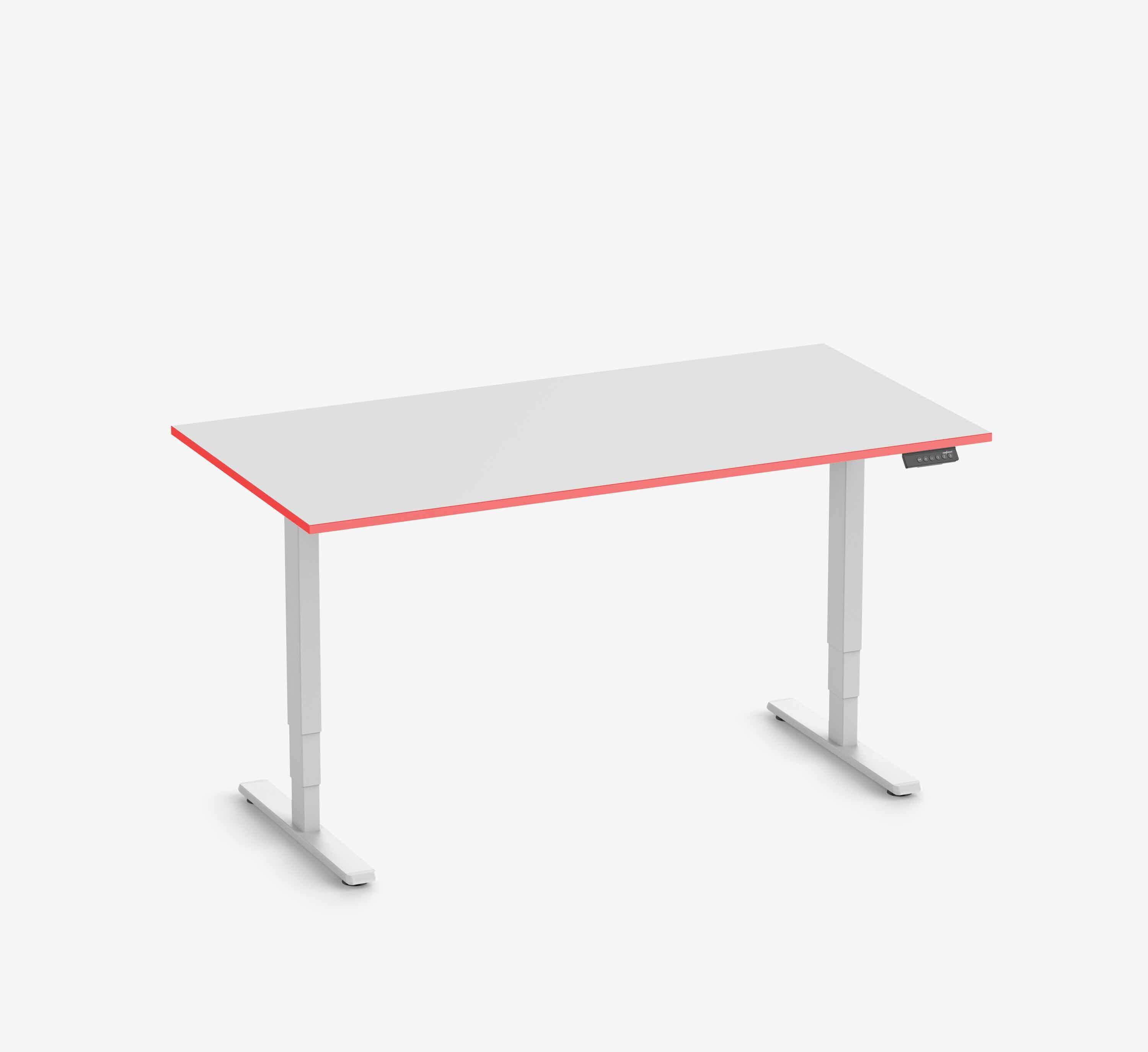 Scrivania da gaming FOKUS Bianco 160x80 Rettangolare Fire Red