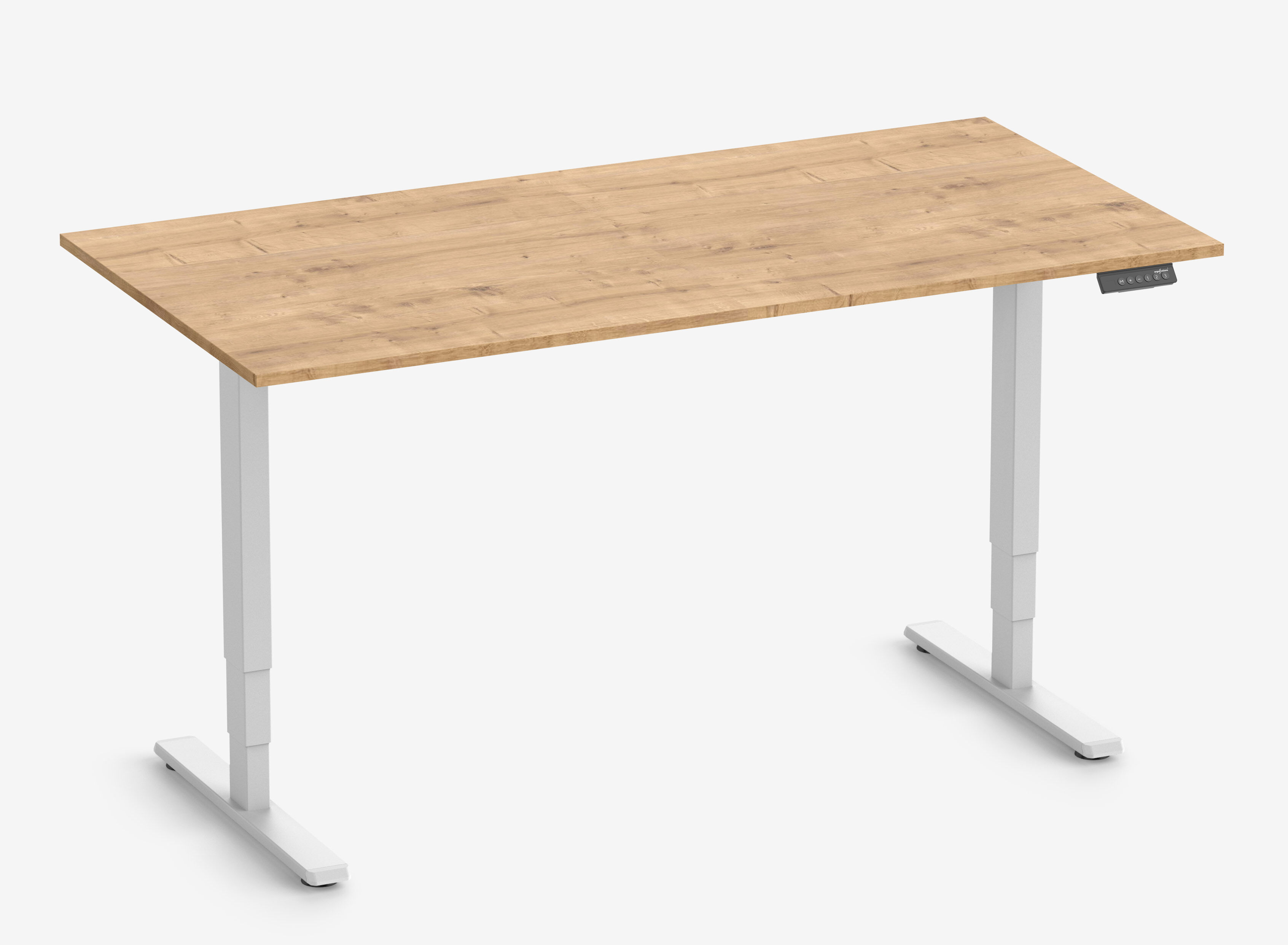 Telaio FOKUS Bianco, Piano 1600 x 800 x 19 mm Rovere