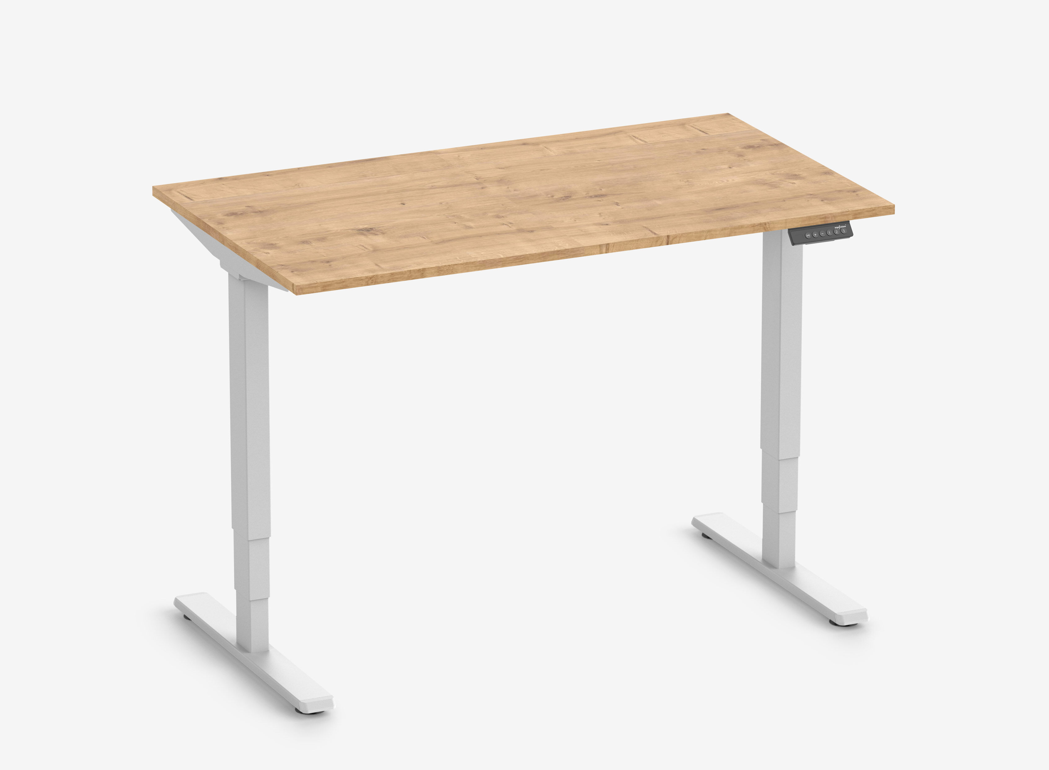 Telaio FOKUS Bianco, Piano 1200 x 700 x 19 mm Rovere