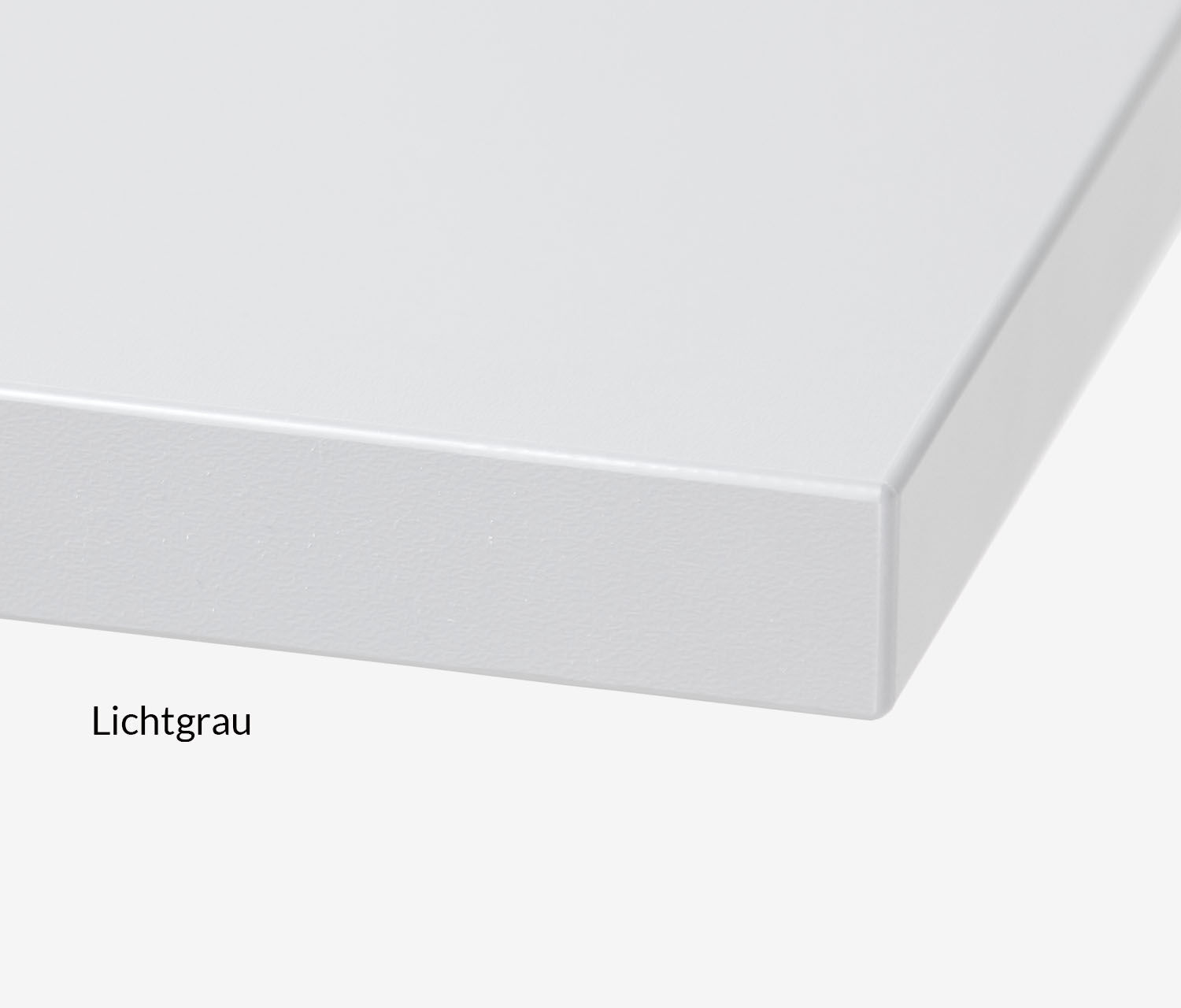 Piano angolare in melamina Grigio chiaro, 1600/800 x 1600/800 x 25 mm