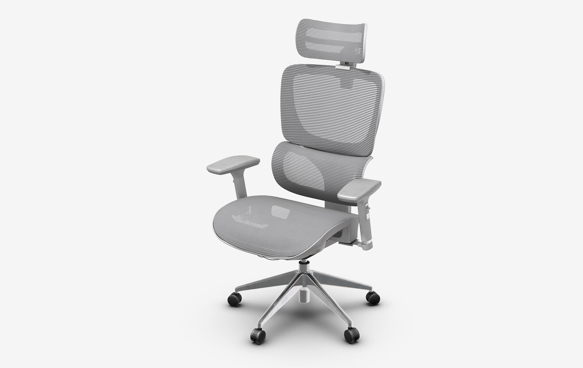 Sedia da ufficio girevole SENTA FX Mesh Normale Grigio Argento