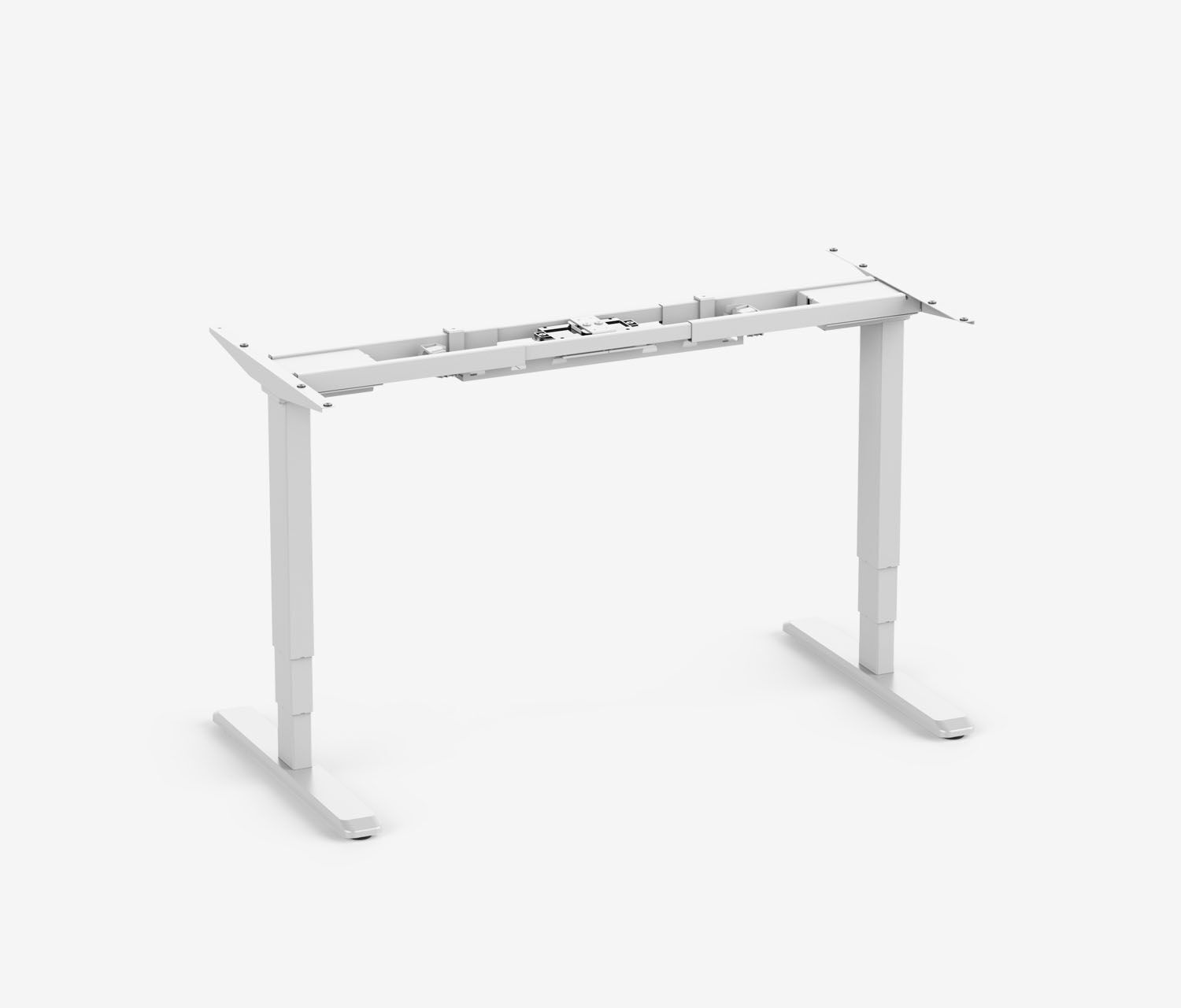 Scrivania rettangolare PRIMUS, Telaio Bianco, Piano 1400 x 800 x 19 mm Noce