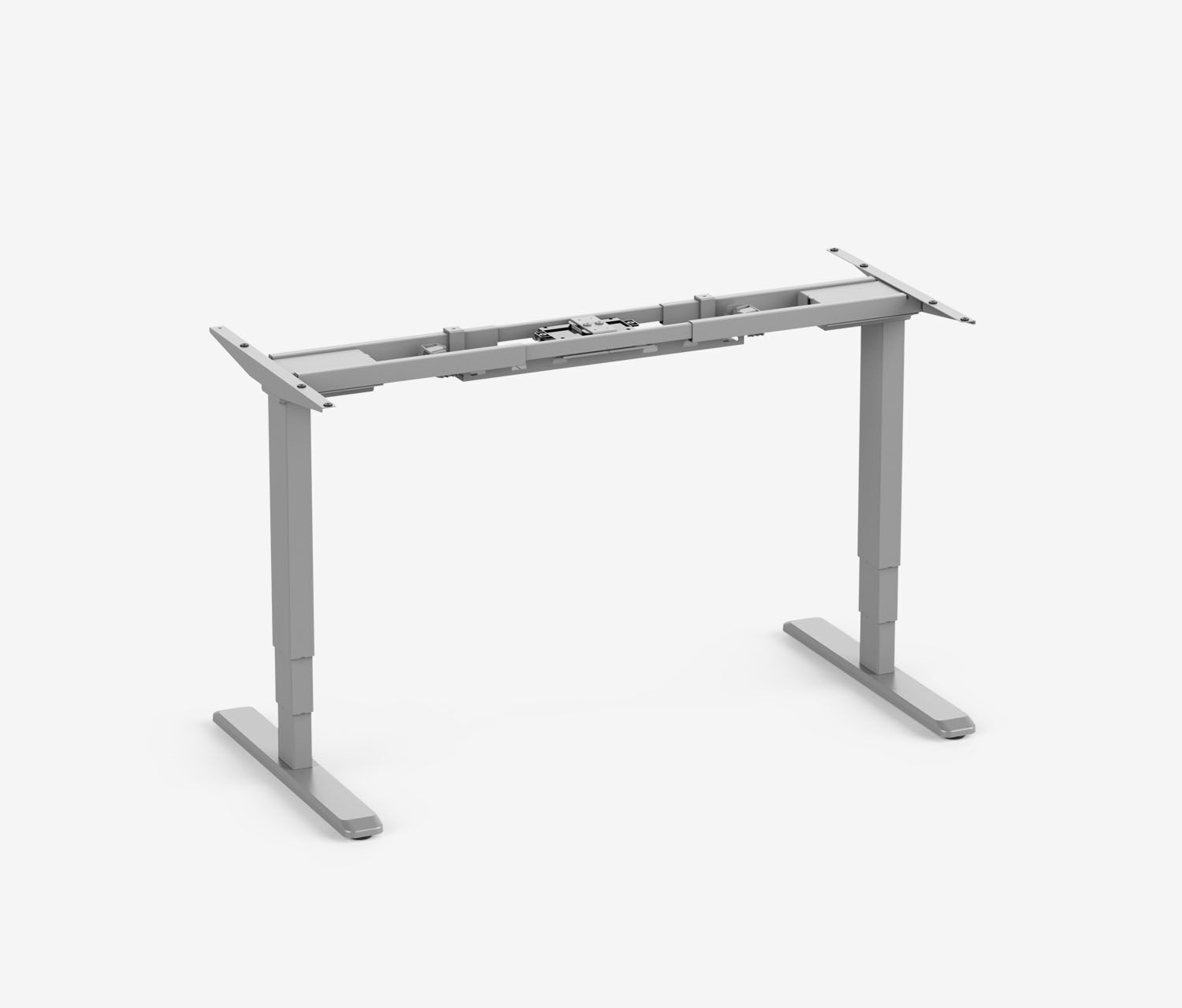 Scrivania rettangolare PRIMUS, Telaio Grigio, Piano 1200 x 700 x 19 mm Noce