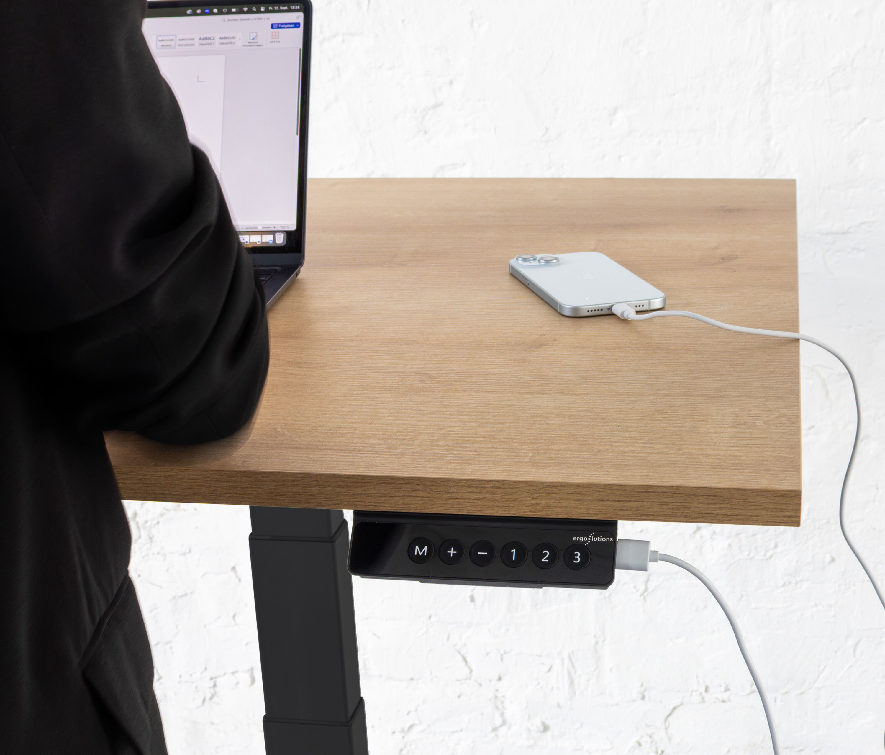 Scrivania FOKUS Single Nero Rovere 60x60