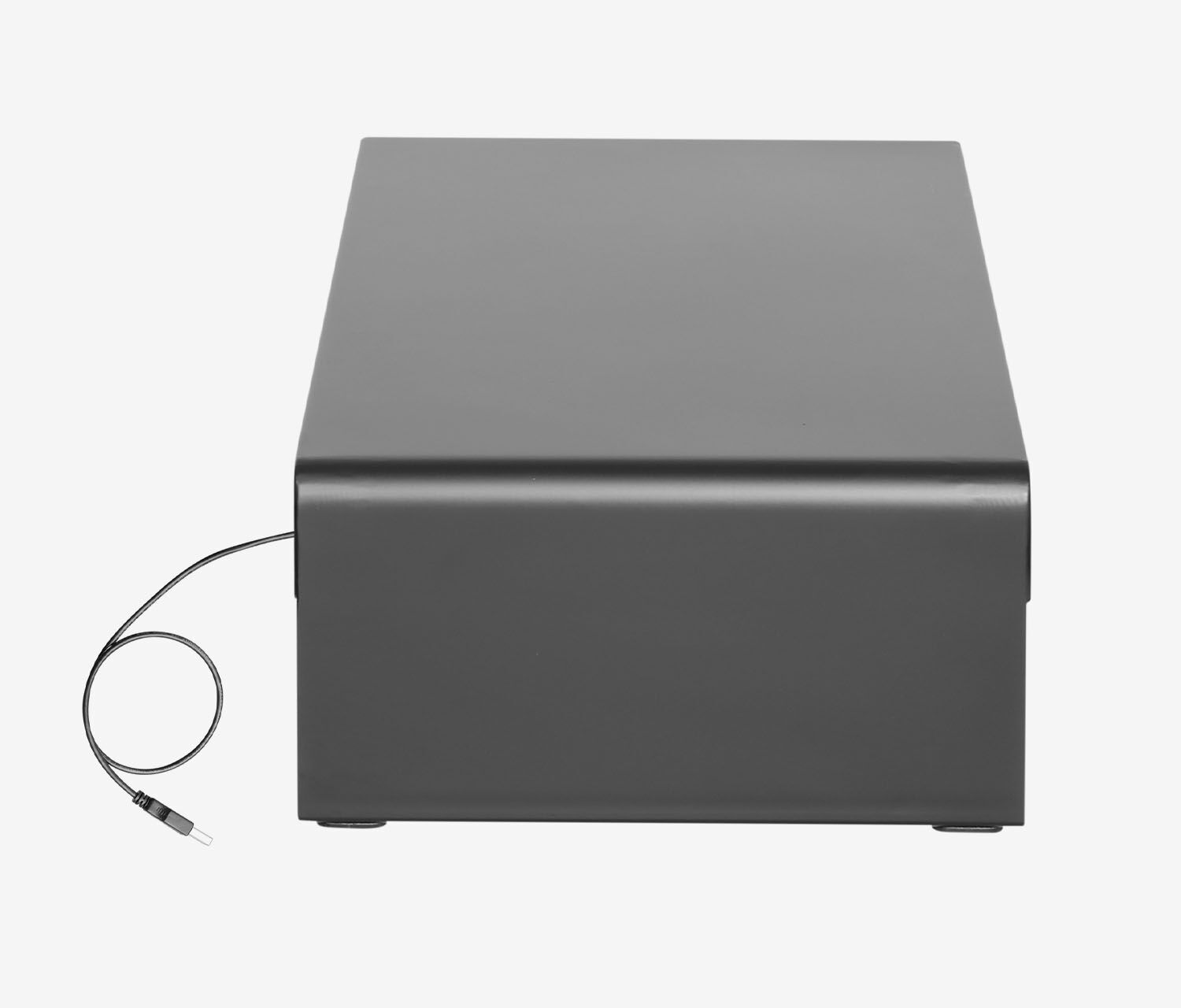 Rialzo per monitor in acciaio con hub USB a 3 porte