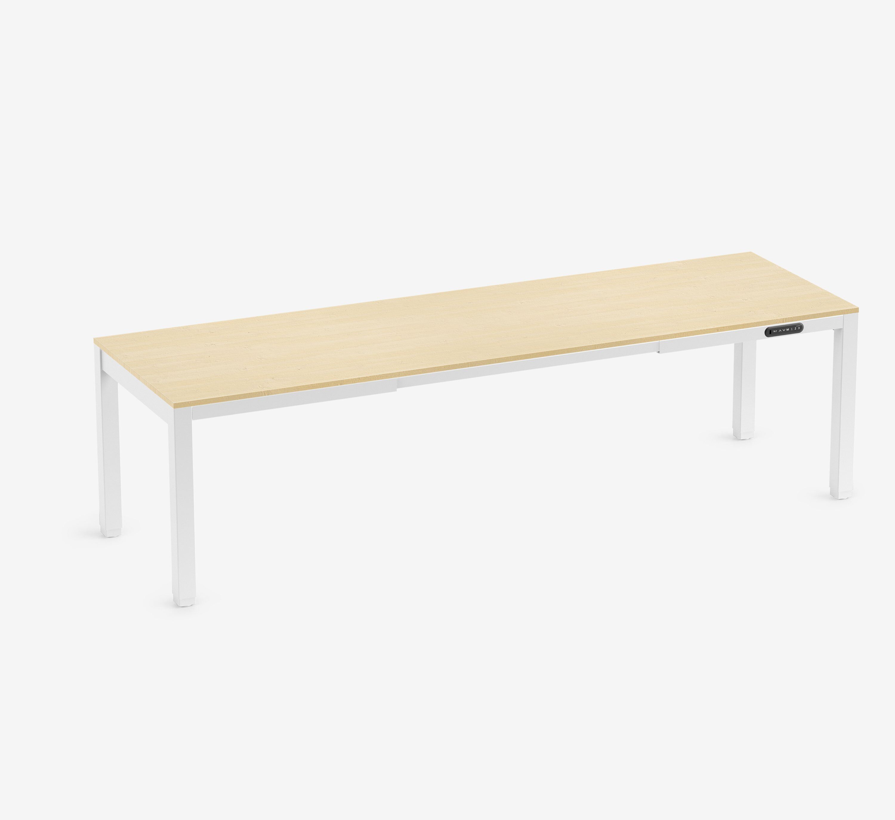 Scrivania PRIMUS a 4 gambe Bianco Betulla 2600 x 800 x 25 mm