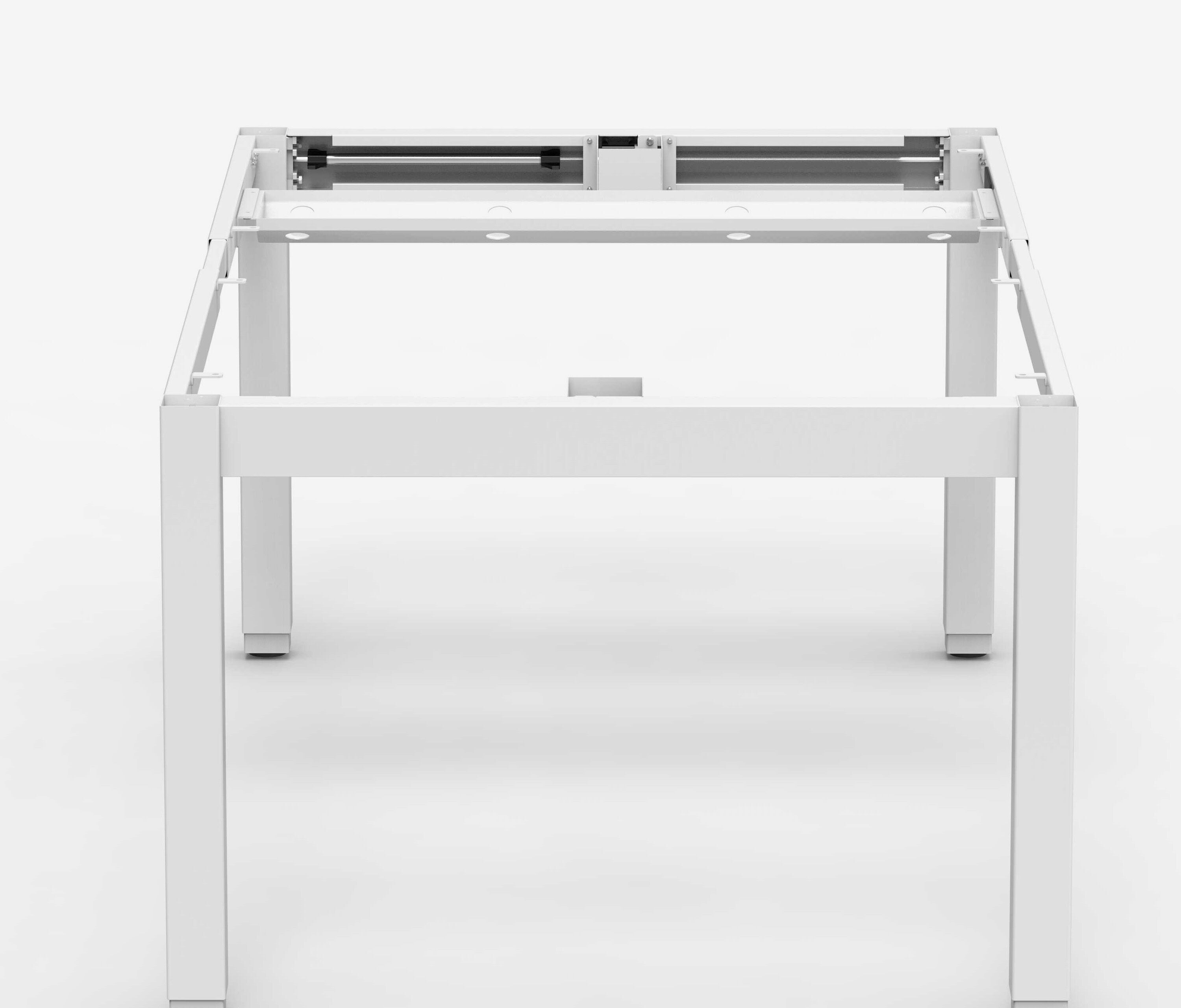 Scrivania PRIMUS a 4 gambe Bianco Betulla 2600 x 800 x 25 mm