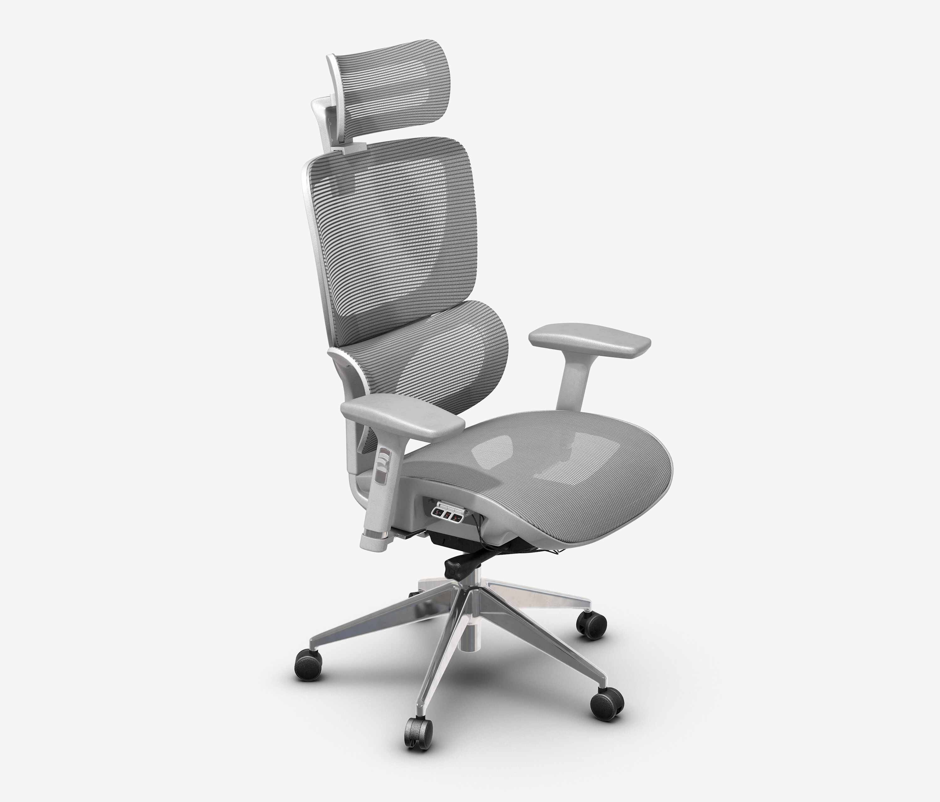 Sedia da ufficio girevole SENTA FX Mesh Normale Grigio Argento