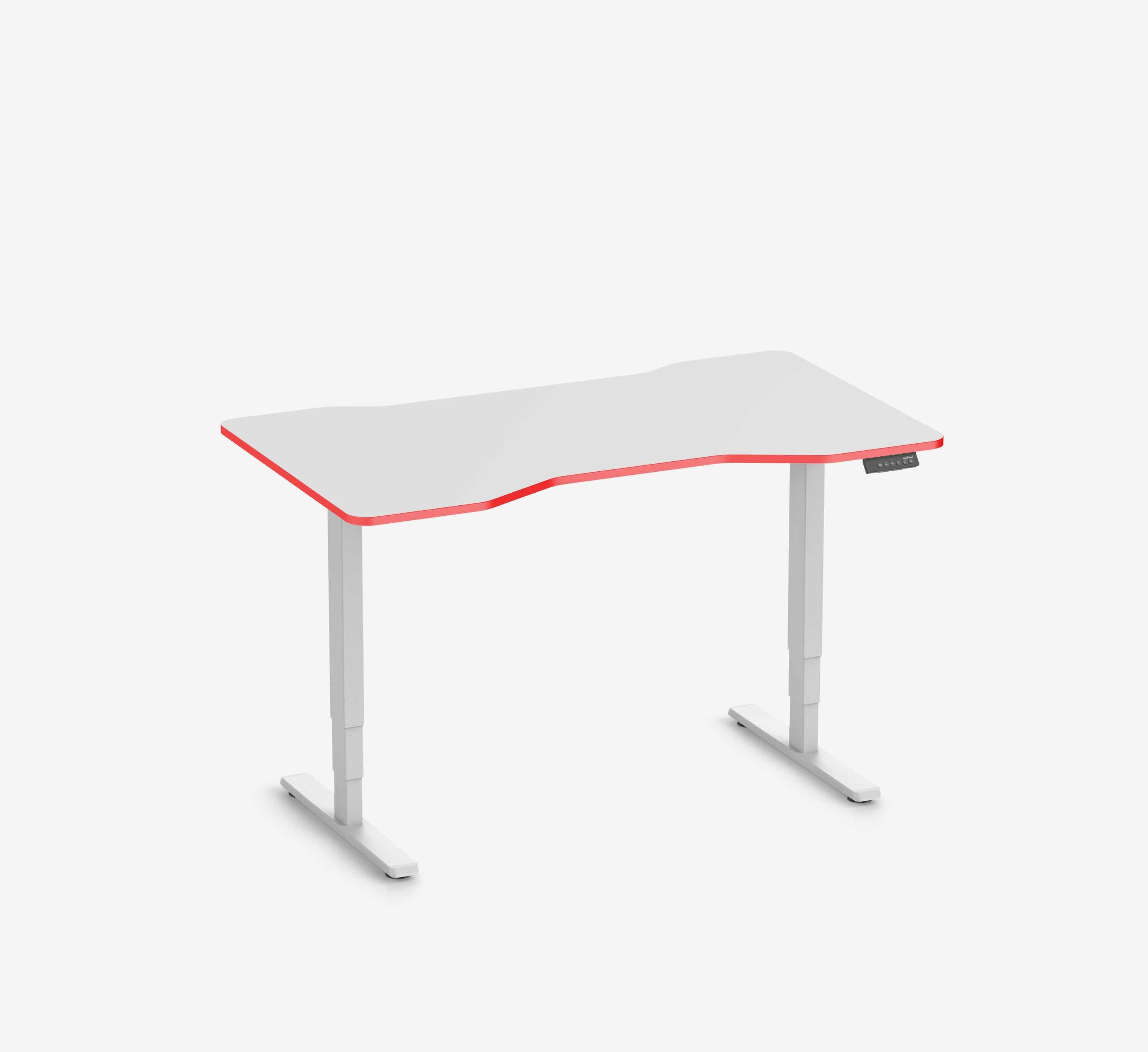 Scrivania da gaming FOKUS Bianco 140x80 Cockpit Fire Red