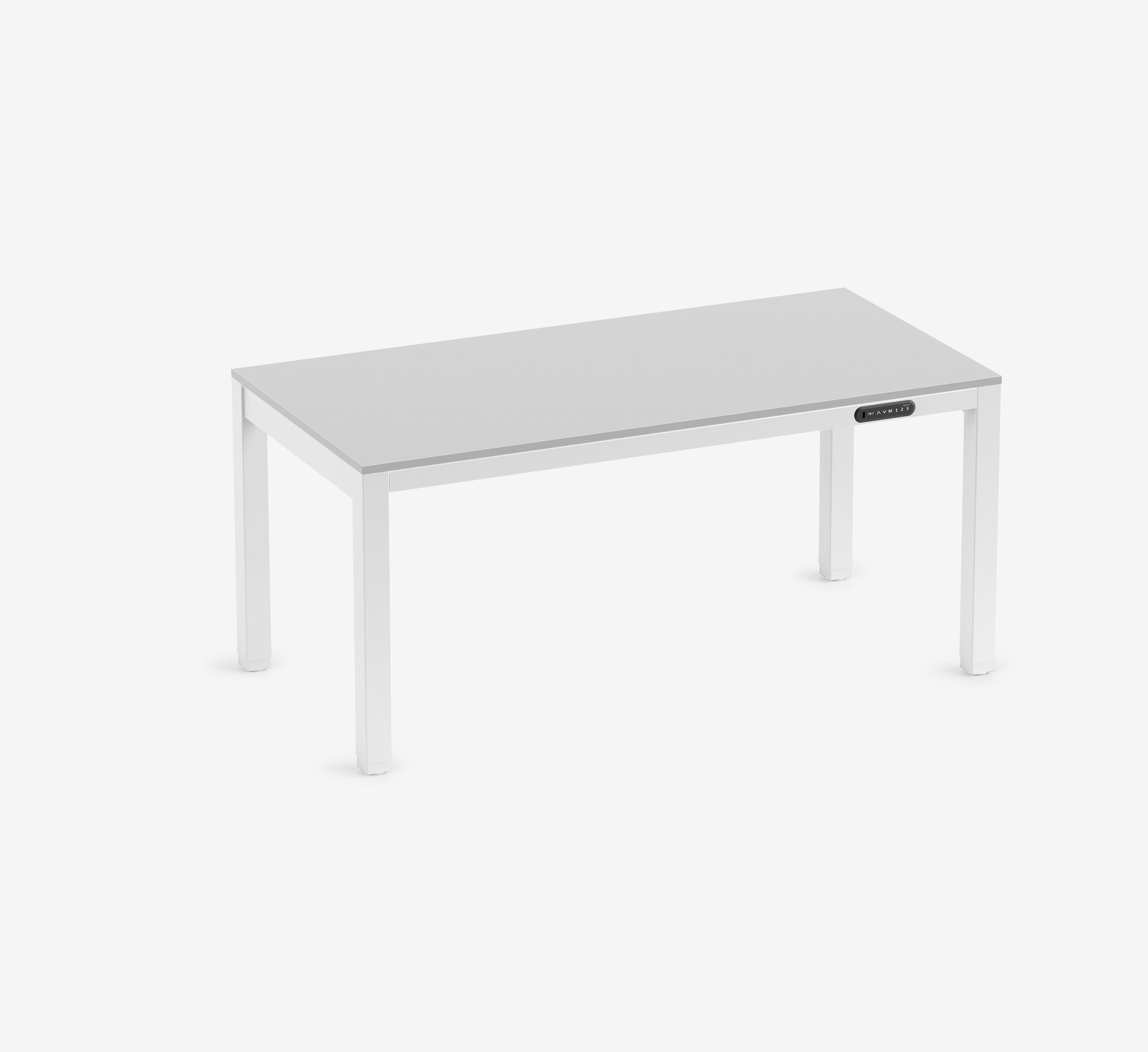 Scrivania PRIMUS a 4 gambe Bianco Grigio chiaro 1600 x 800 x 25 mm
