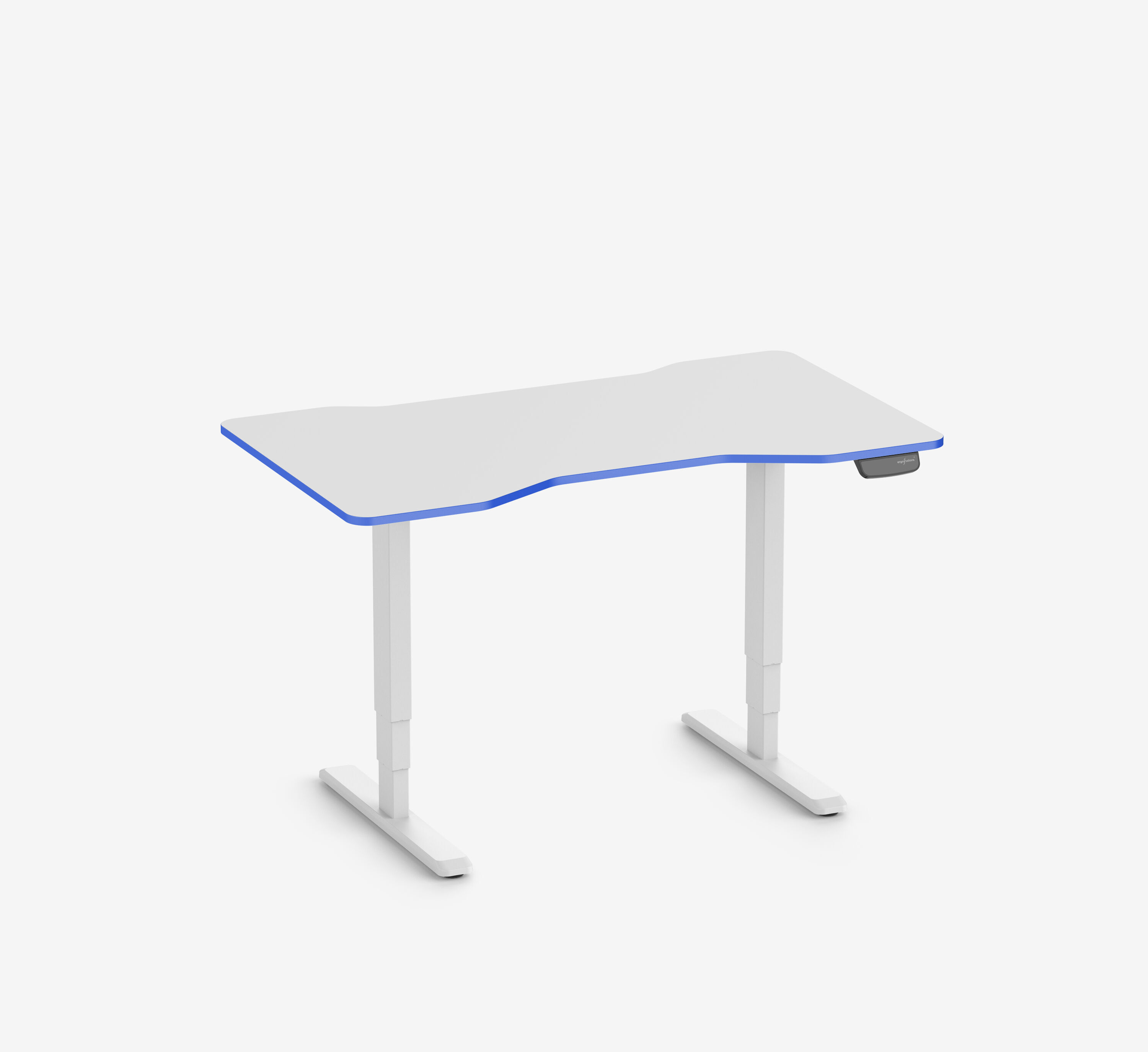 Scrivania da gaming PRIMUS Cockpit, Bianco Classic Royal Blue 140x80