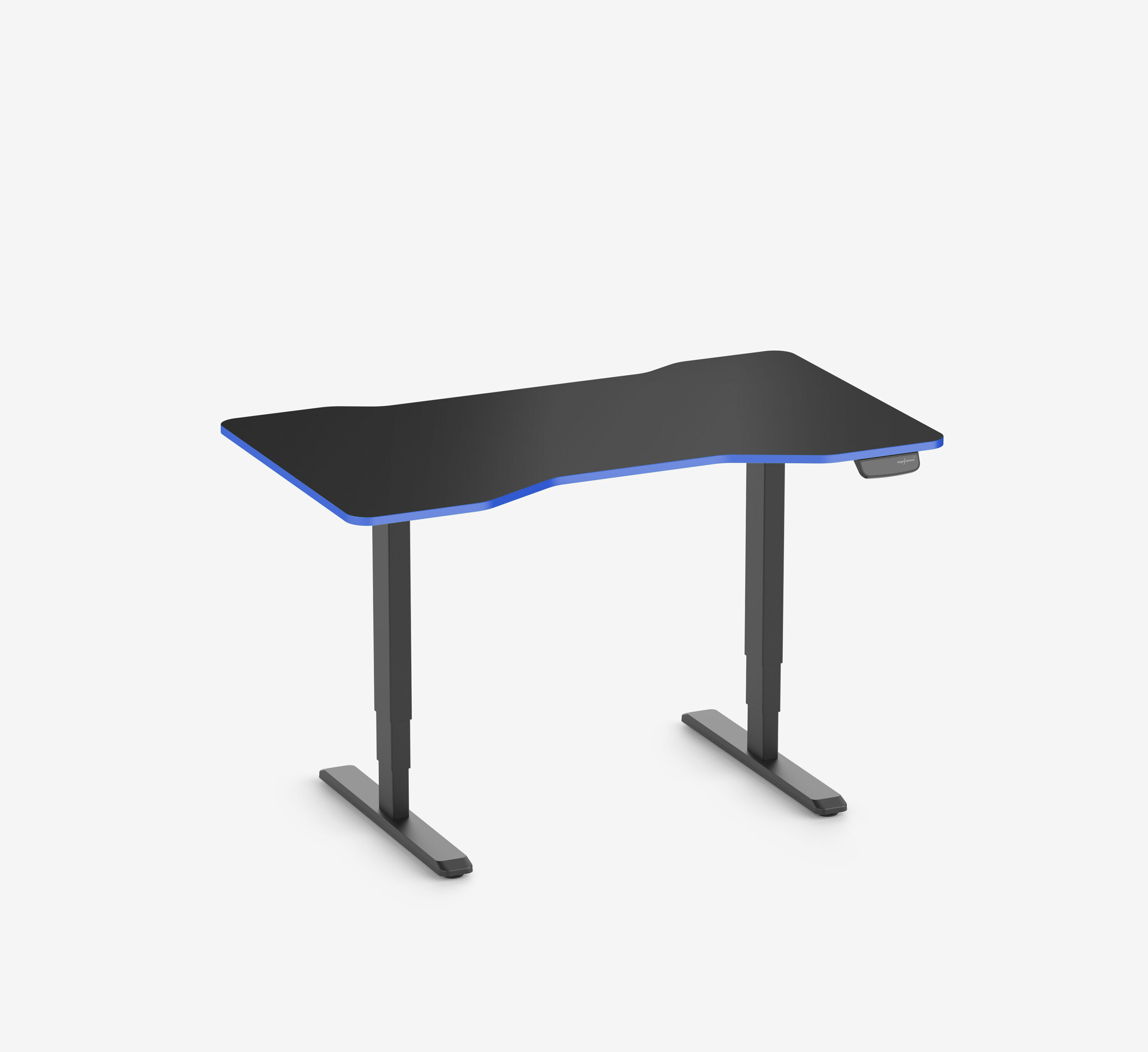 Scrivania da gaming PRIMUS Cockpit, Nero Silk-Touch Royal Blue 140x80