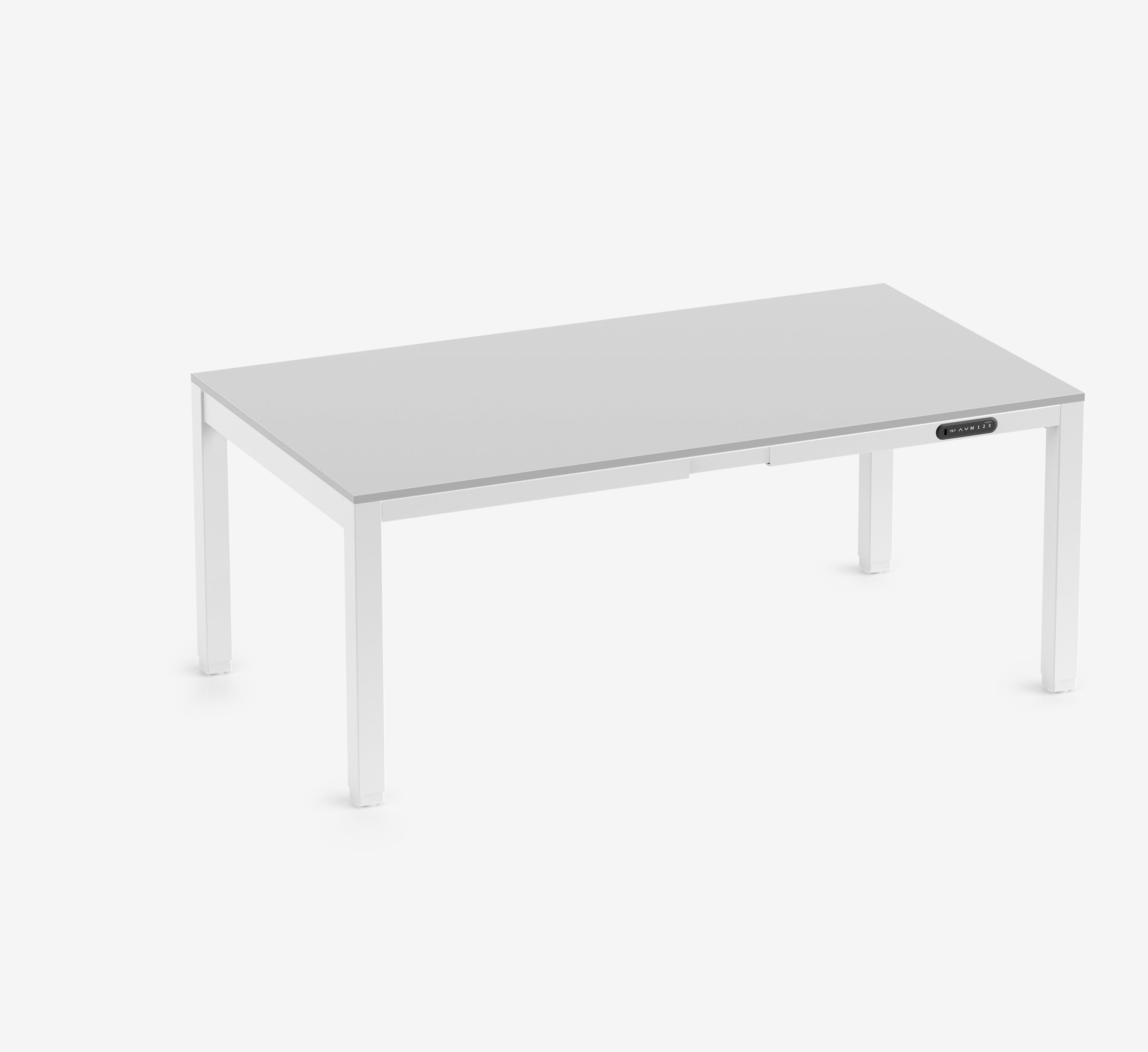 Scrivania PRIMUS a 4 gambe Bianco Grigio chiaro 1800 x 1000 x 25 mm