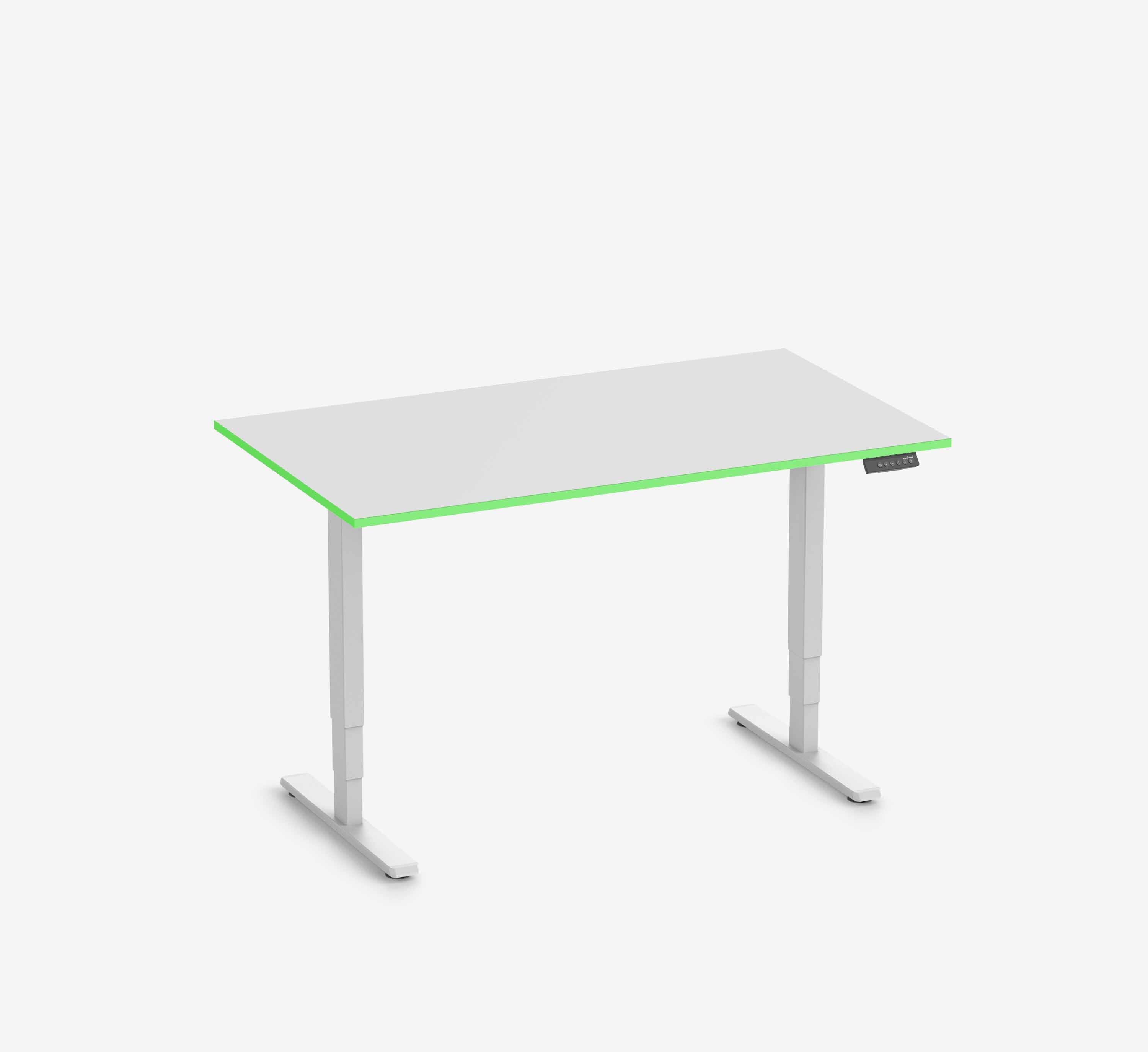 Scrivania da gaming FOKUS Bianco 140x80 Rettangolare Acid Green