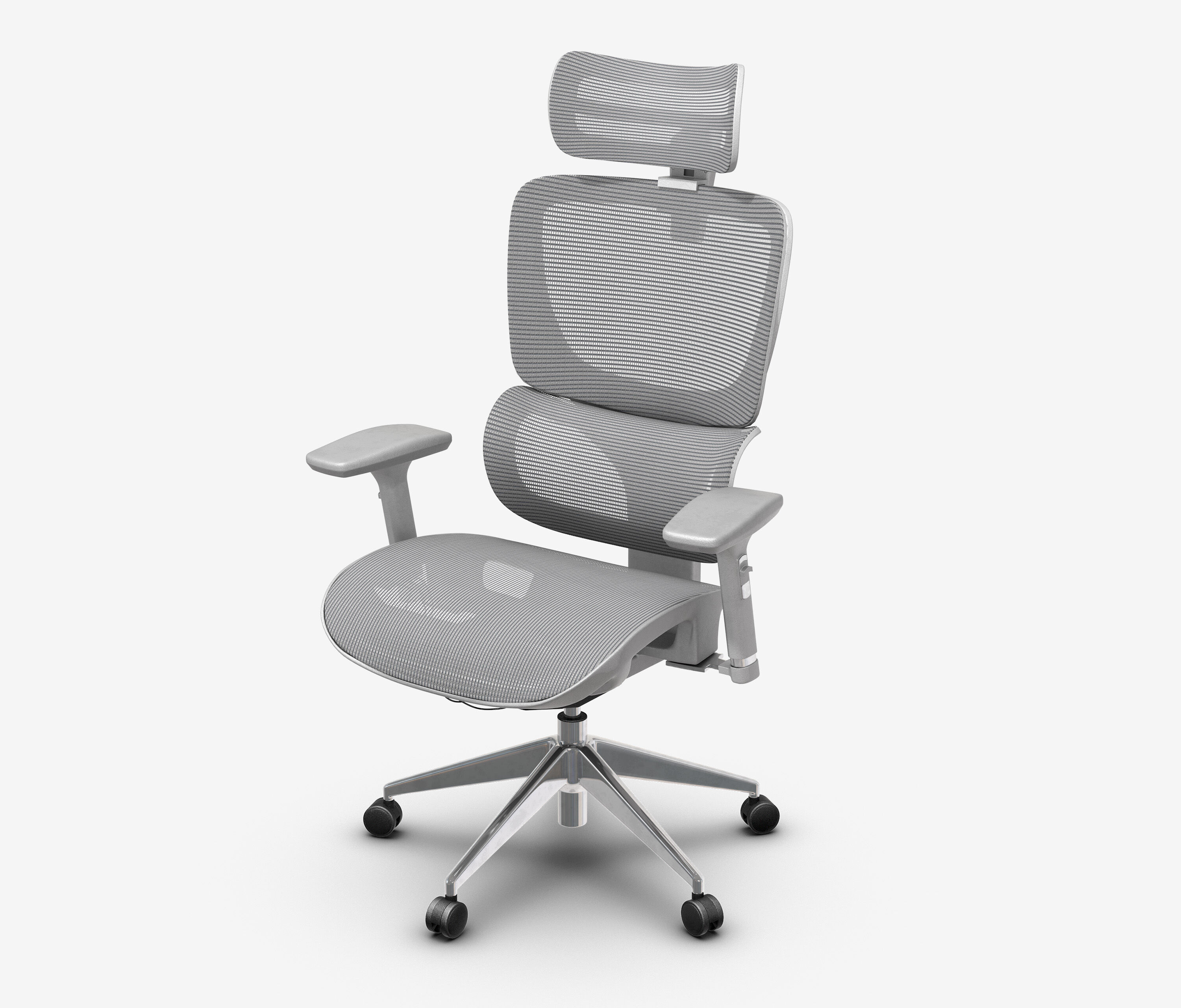 Sedia da ufficio girevole SENTA FX Mesh Normale Grigio Argento